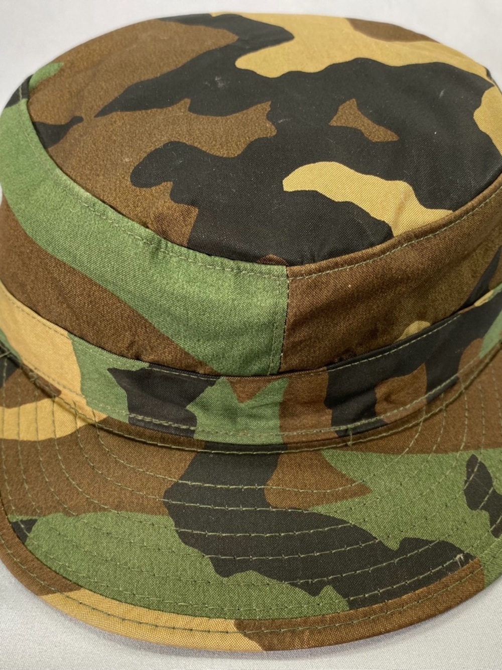 Vintage US Military Woodland Camo Patrol Cap Size 6 3/4 Army BDU Hat USA
